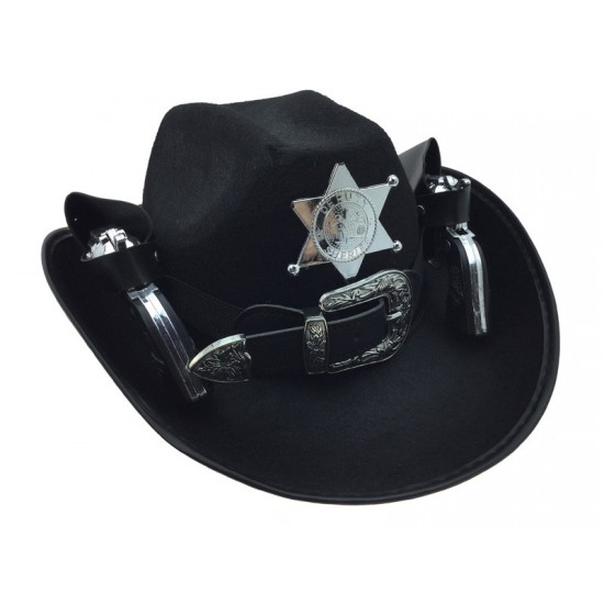 Sheriff Cowboy Hat with Toy Guns