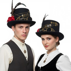 Steampunk Gear Top Hat with Goggles