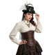 Black Steampunk Feather Top Hat