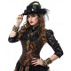 Black Steampunk Bowler Hat with Goggles