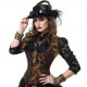 Black Steampunk Bowler Hat with Goggles