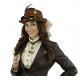 Brown Steampunk Bowler Hat with Goggles