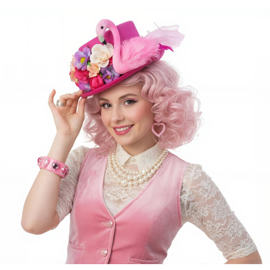 Pink Flamingo Top Hat