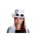 White Steampunk Top Hat with Goggles