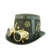 Black Gear Steampunk Top Hat