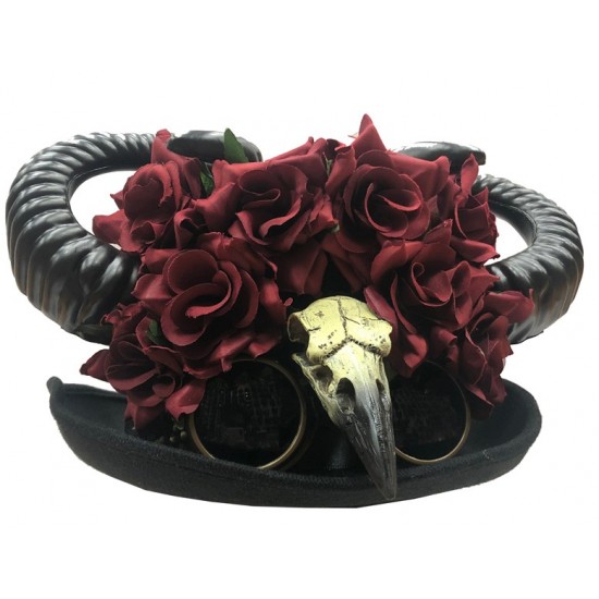 Red Ram Skull Voodoo Hat