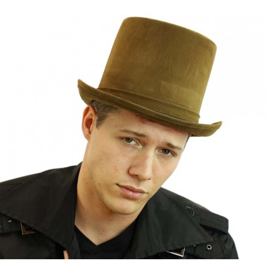 Brown Tall Top Hat