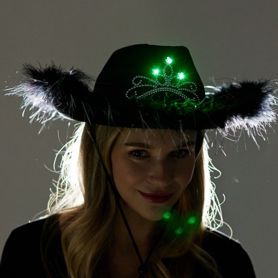 Black Light-Up Princess Cowboy Hat Black Light-Up Princess Cowboy Hat