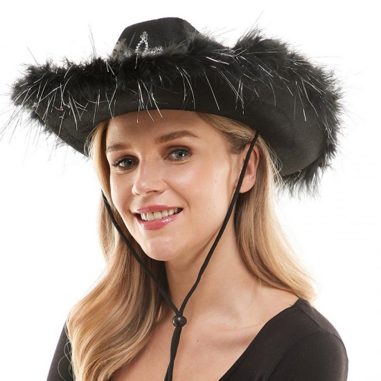 Black Light-Up Princess Cowboy Hat Black Light-Up Princess Cowboy Hat