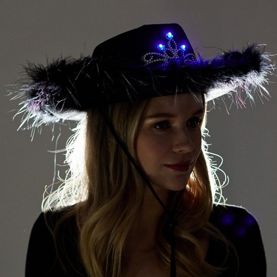 Black Light-Up Princess Cowboy Hat Black Light-Up Princess Cowboy Hat