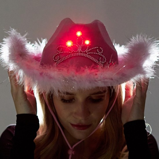 Pink Light-Up Princess Cowboy Hat