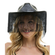 Black Fringe Cowboy Hat