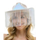 Iridescent White Fringe Cowboy Hat