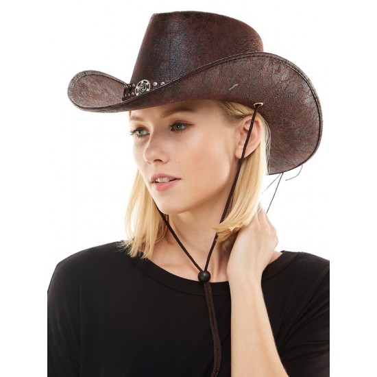 Brown Studded Cowboy Hat