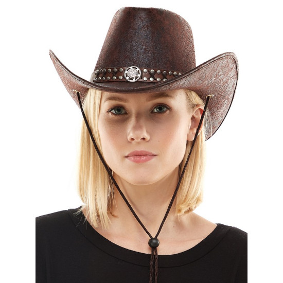 Brown Studded Cowboy Hat