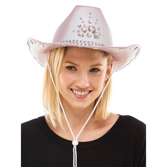 Pink Gemstone Cowboy Hat