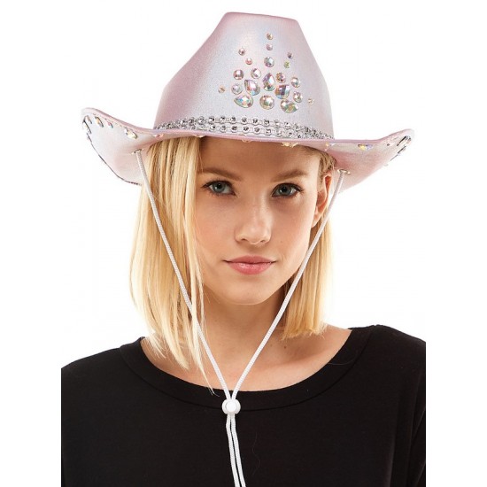 Pink Gemstone Cowboy Hat