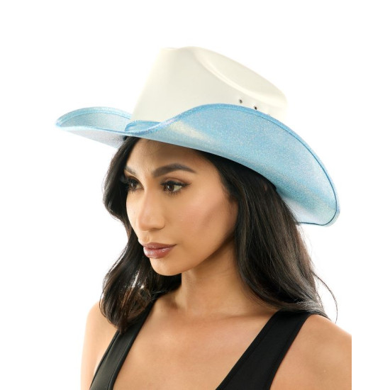 Blue Trim Cowboy Hat