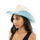 Blue Trim Cowboy Hat