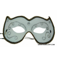 White & Silver Masquerade Mask