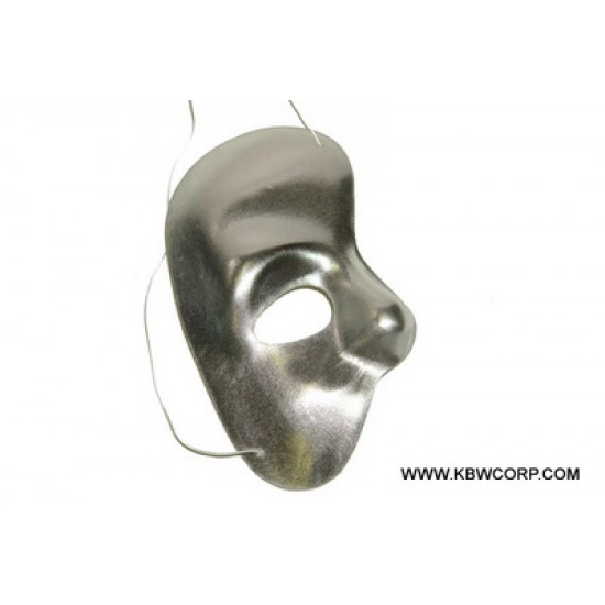 Silver Phantom Masquerade Half Mask