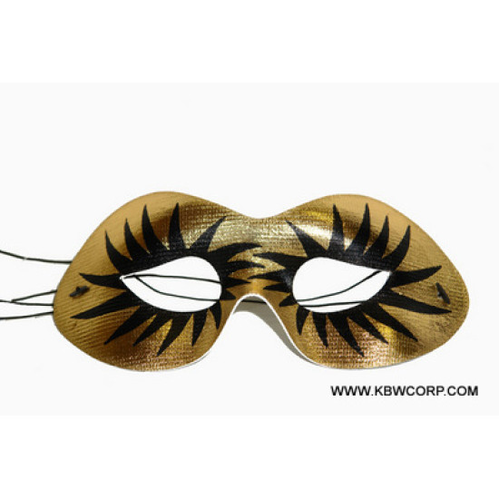 Gold Flame Eye Masquerade Mask