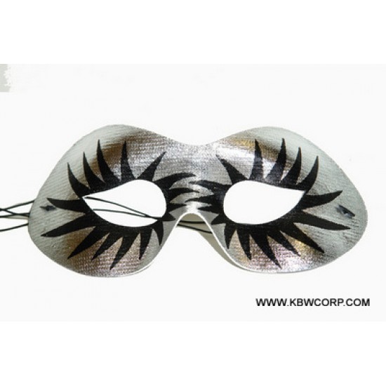Silver Flame Eye Masquerade Mask