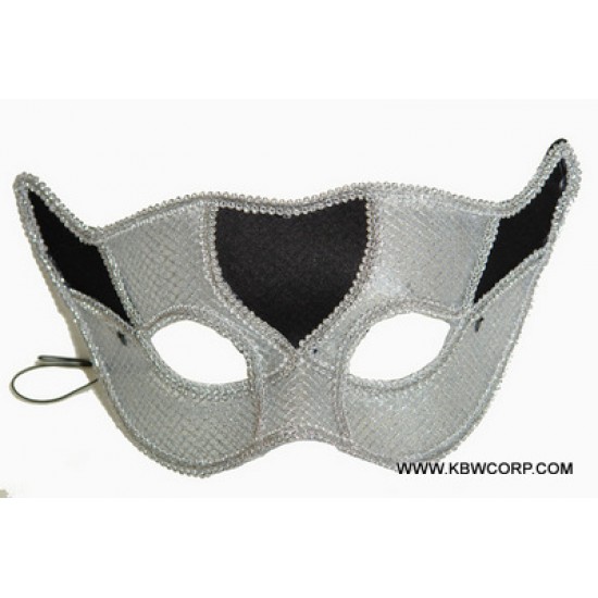 Silver Harlequin Masquerade Mask