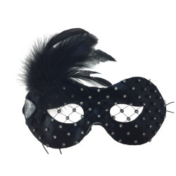 Black Feather Eye Mask