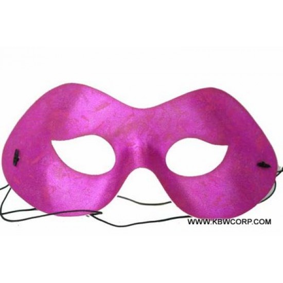 Hot Pink Fabric Masquerade Mask