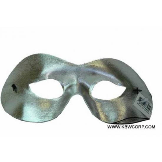 Silver Fabric Masquerade Mask