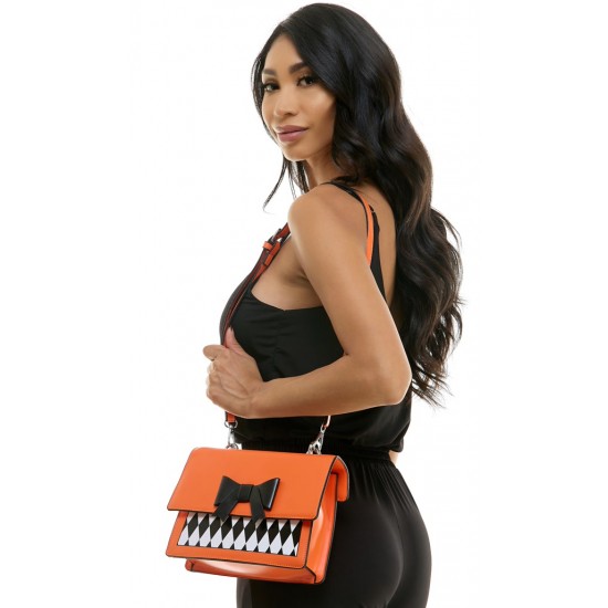 Harlequin Bow Halloween Satchel Harlequin Bow Halloween Satchel