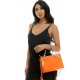 Glossy Orange Chain Satchel Glossy Orange Chain Satchel