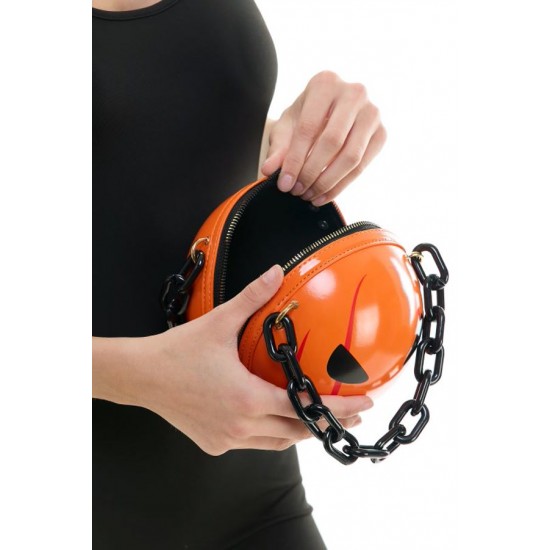 Orange Evil Pumpkin Chain Purse Orange Evil Pumpkin Chain Purse