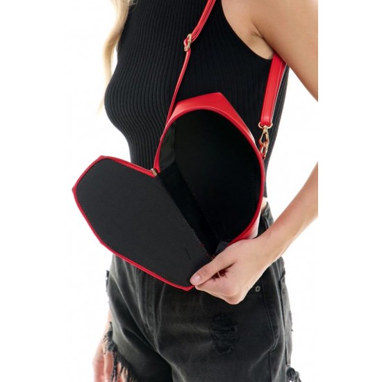 Red Coffin Crossbody with Black Cross Red Coffin Crossbody with Black Cross