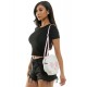White Skull Crossbody with Pink Accents White Skull Crossbody with Pink Accents