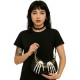 Skeleton Hands Black Handbag P