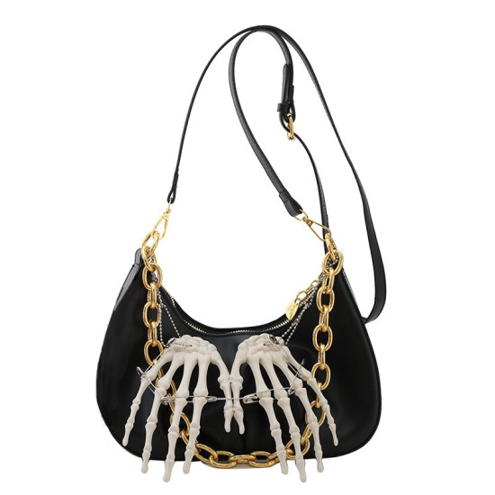 Skeleton Hands Black Handbag P