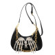 Skeleton Hands Black Handbag P