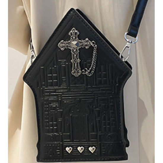 Gothic Cross Coffin Crossbody Bag