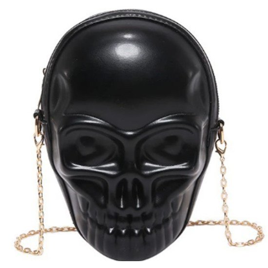 Metallic Skull Crossbody Bag