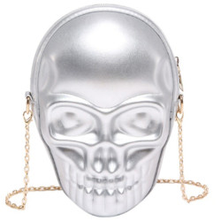 Metallic Skull Crossbody Bag