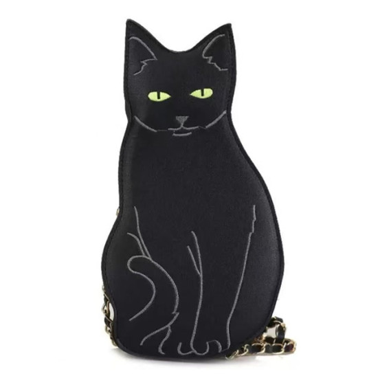 Black Cat Shaped Mini Crossbody bag