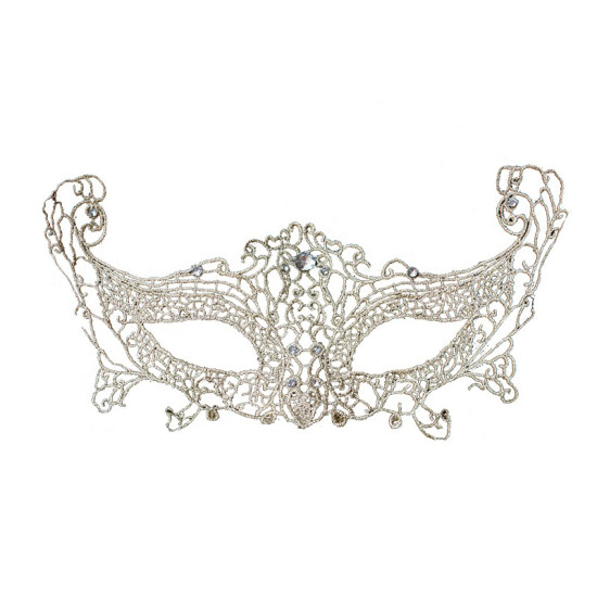 Silver Filigree Lace Mask
