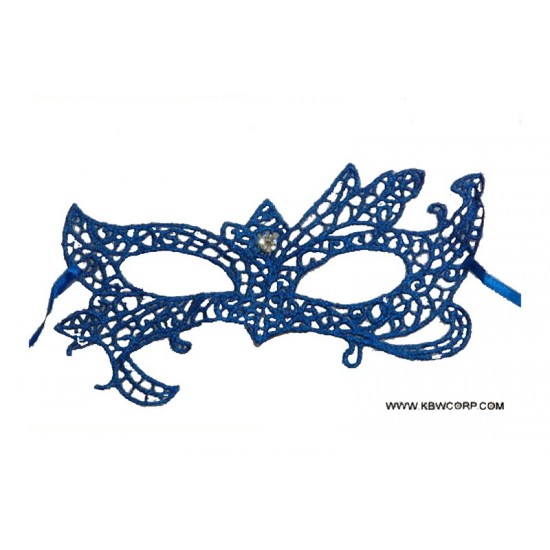 Blue Bat Lace Mask