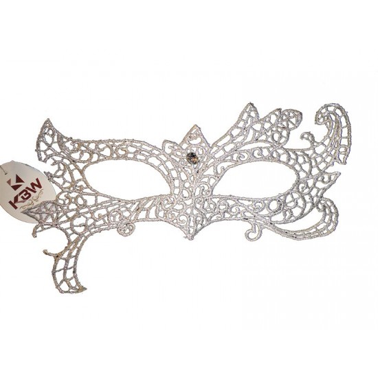 Silver Bat Lace Mask