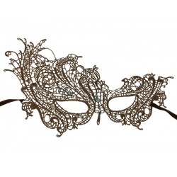 Brown Swan Lace Mask