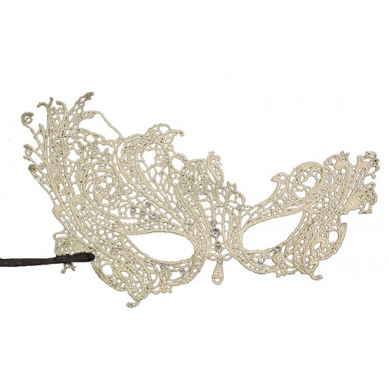 Ivory Swan Lace Mask