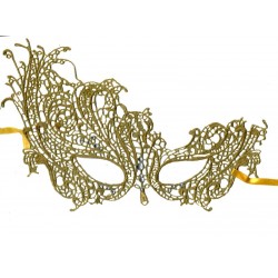 Light Gold Swan Lace Mask