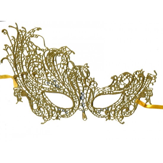 Light Gold Swan Lace Mask Light Gold Swan Lace Mask